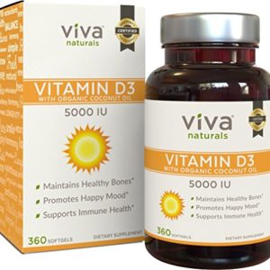 Viva Naturals High-Potency Vitamin D3  5 000 IU  360 Softgels