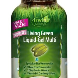 Women's Living Green Multi Vitamin by Irwin Naturals  with Key Nutrients and Whole Food Concentrates  Value Size  120 Liquid Soft-Gels