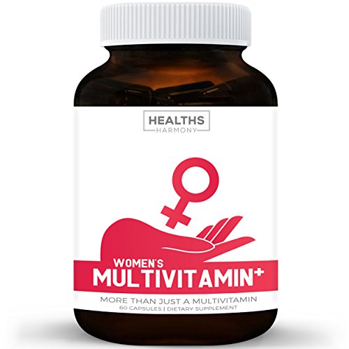 Women's Multivitamin  (NON-GMO) Daily Vitamins   Minerals Plus Energy Boost  Hair  Eye Health   Antioxidants  With Biotin  Zinc  Selenium   Lutein - Multivitamin For Women - 60 Capsules (Multi Tablet)