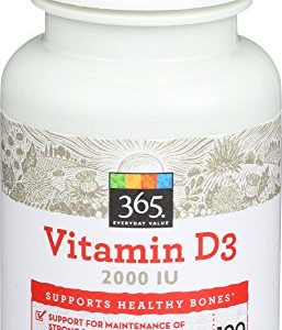 365 Everyday Value  Vitamin D3 2000 IU  100 ct
