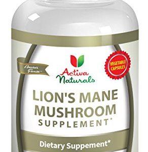 Activa Naturals Lions Mane Mushroom Supplement - 120 Veg  Capsules with Lion's Mane Mushrooms