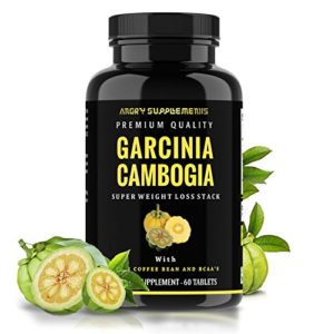 Angry Supplements Garcinia Cambogia Pills w  Green Coffee Bean and BCAA's  Super Weight Loss Stack  Premium Quality Tablets made in the USA  (1) Single Bottle