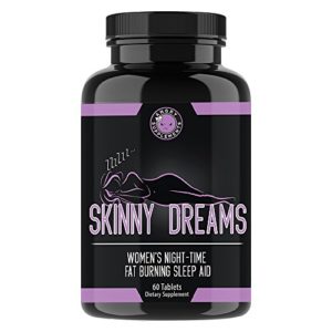 Angry Supplements Skinny Dreams  Night Time Sleep Aid for All-Natural Weight Loss  Restful Sleep w Melatonin  Burn Fat Overnight  Suppress Appetite  Non-GMO Vegetarian Formula (1-Bottle (60 ct))