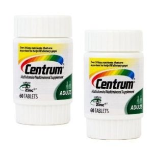 Centrum Multi-vitamin Multi-mineral Supplement Complete From a to Zinc to Help Protect Your Health As YOU AGE for Adults MEN and Women Over - 2 Pack Travel Size of 60 Tablet Bottles