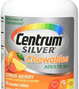 Centrum Silver Adult Multivitamin Multimineral Supplement Chewable Tablet  Vitamin D3  Age 50   60 Count (Pack of 3)