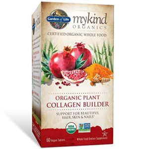 "Garden of Life mykind Organic Plant Collagen Builder - Vegan Collagen Builder for Hair  Skin and Nail Health  60 Tablets"