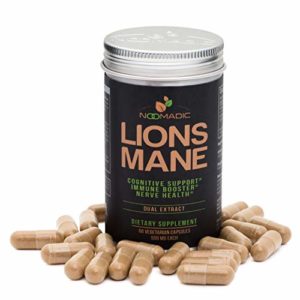 Lion's Mane Mushroom Capsules  Nerve Growth Factor (NGF)   Nootropic (Memory)  Dual Extract  30  Beta-D-Glucans