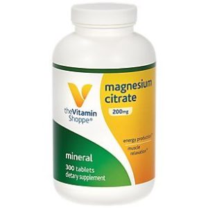 Magnesium Citrate 200mg Tablets  Magnesium Supplement as Citrate for Muscle Relaxation – Supports Nerve  Heart and Muscle Function – Boosts Energy Production (300 Tablets) by The Vitamin Shoppe