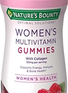 Nature's Bounty Optimal Solutions Women's Multivitamin Gummies w Collagen  80 Raspberry Flavored Gummies