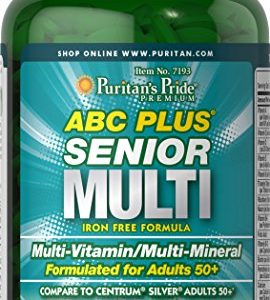 Puritans Pride Abc Plus Senior Multivitamin Multi-Mineral Formula  240 Count