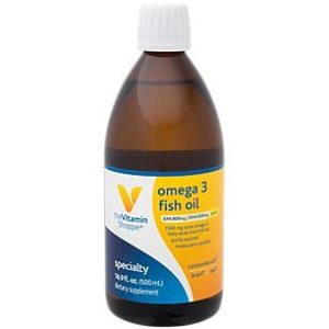 The Vitamin Shoppe Omega 3 Fish Oil 1500mg  EPA 800mg DHA 500mg  Purity Assured  Molecularly Distilled to Support Cardiovascular  Joint and Brain Health Lemon (16 9 Fluid Ounces)