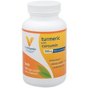 Turmeric with Curcumin 500mg  Supports Joint Mobility Provides Antioxidant Benefits with 95 Curcuminoids (60 Veggie Capsules) by The Vitamin Shoppe