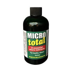 Micrototal Bonsai Tree Nutrient Supplement From Ho Yoku Bonsai Care Products Eight Essential Micronutrients Highly Concentrated 8oz Bottle Makes 8 Gallons Of Foliar Spray Encourages Lush Growth Vibrant Colors