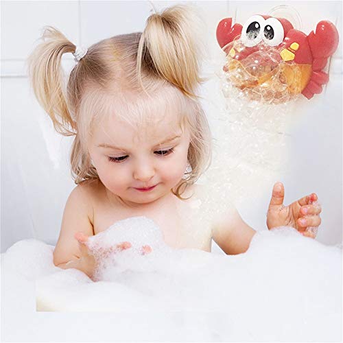 Ximandi Baby Bath Bubble Toy Crab Bubble Blower Bubble Machine Nursery Rhyme Infant Baby Children Kids Happy Tub Time (A)
